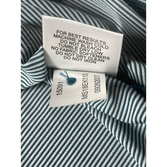 Peter Millar Men's XL Striped Polo Shirt Blue & White Breathable Summer Comfort - Picture 4 of 11